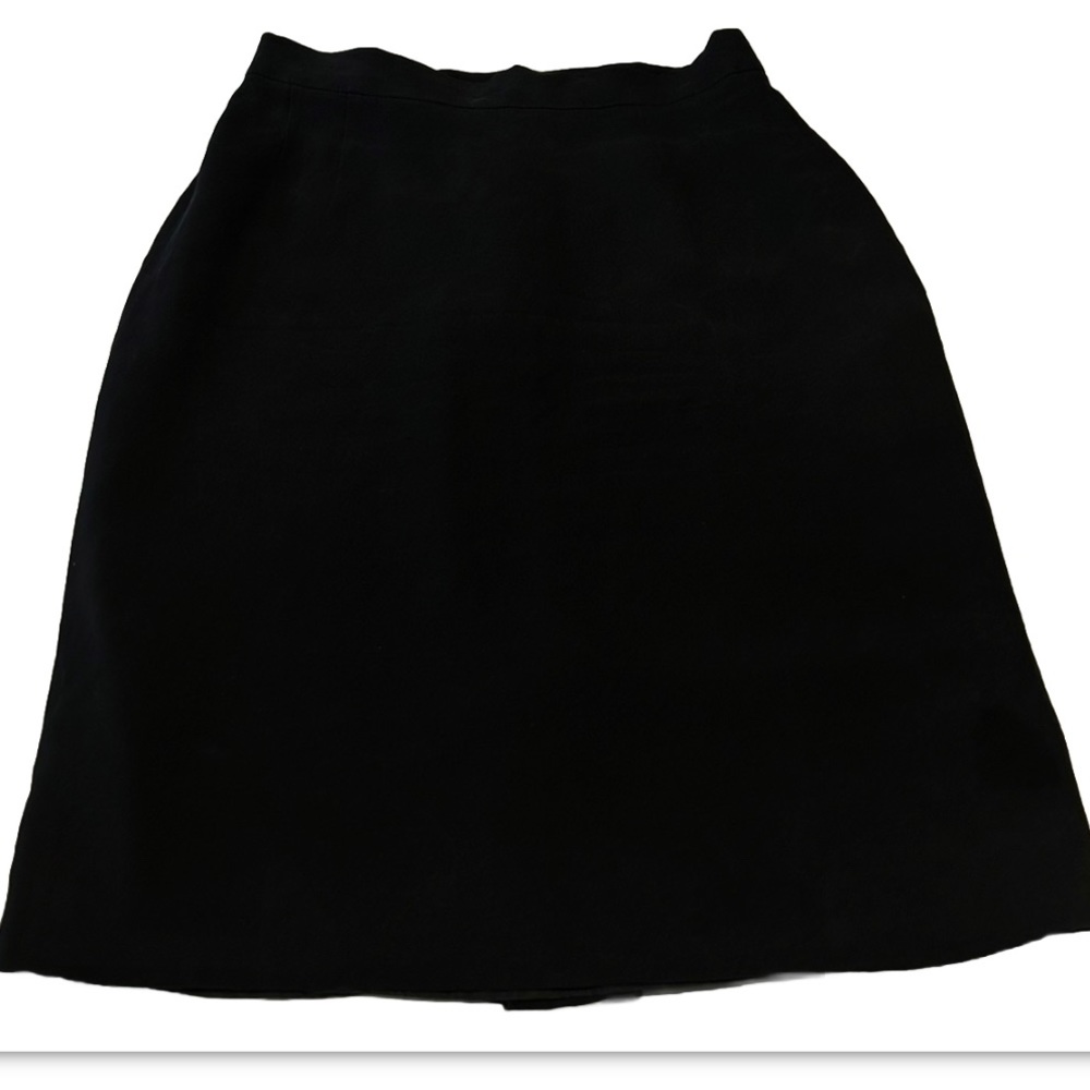 Y2K Escada Margaretha Ley 34 (XS/S) 100% Silk Black  Pencil Skirt Lined Classic